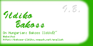 ildiko bakoss business card